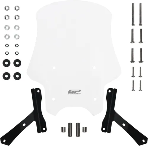 Vista 6 de GP Kompozit Parabrisas Touring transparente compatible con Hero Xpulse 200 2020-2024 19.3 in