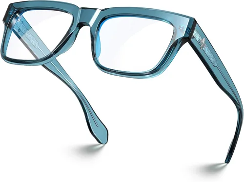 Vista 9 de VISOONE Fashion Square Frame Blue Light Blocking Glasses RANDI