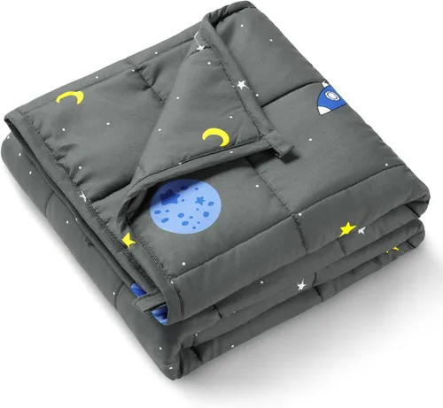 Vista 15 de Mr. Sandman Manta con peso de 3 libras, lavable, mejor para 20 a 40 libras, manta pesada de algodón transpirable con cuentas de vidrio no tóxicas
