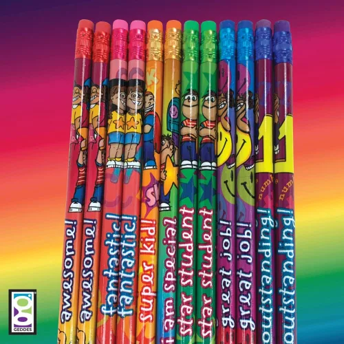 Vista 2 de Geddes - Plumas incentivadoras, con frases para niños. 144 unidades (64244)