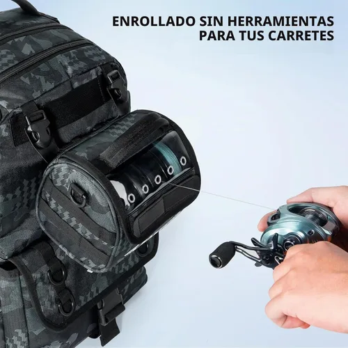 Vista 6 de KastKing BaitSpace Bolsa de gestión de línea, bolsa de almacenamiento de línea de pesca con nailon resistente al agua, ventana transparente, divisor