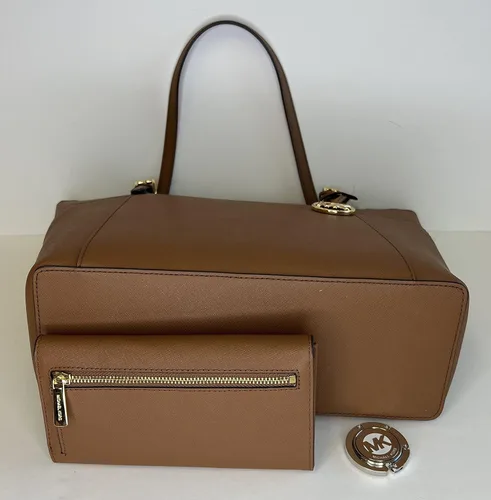 Vista 5 de MICHAEL Michael Kors Jet Set grande con cremallera superior y gancho para bolso a juego