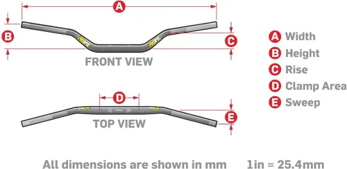 Vista 2 de ProTaper SE Manillar - Honda Mini Bend - Plata, Color: Plata 2104D PLATA