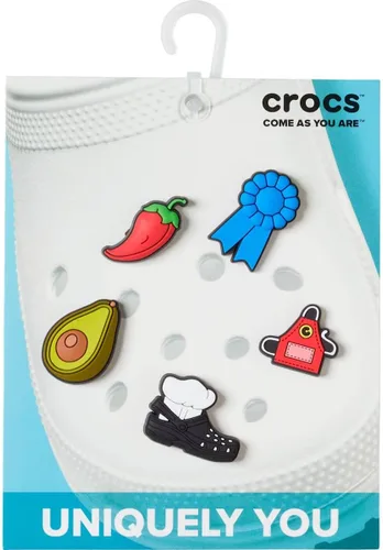 Vista 2 de Adornos para crocs de la marca Jibbitz, 5 por paquete, temática de comida