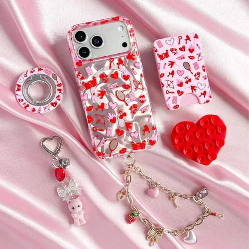 Vista 335 de VELVET CAVIAR Funda para iPhone 15, compatible con MagSafe, probada contra caídas de 10 pies, fundas protectoras de diseño, leopardo color rosa