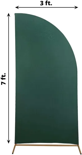 Vista 123 de Efavormart - Juego de 4 fundas de elastano beige para arco de media luna, fundas de telón de fondo Chiara de 2.5 pies a 7 pies para escenarios