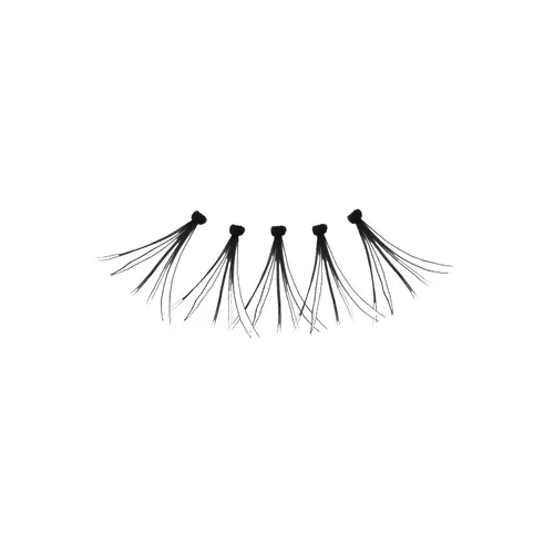 Vista 2 de Amorus Juego de 12 pares de pestañas postizas cortas acampanadas, 100% cabello natural, negro, hecho a mano, cómodas, reutilizables, paquete