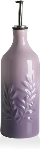 Vista 35 de Sweejar Botella dispensadora de aceite de oliva de cerámica de 20 onzas de alivio opaco que protege para reducir la oxidación, adecuada para Beige