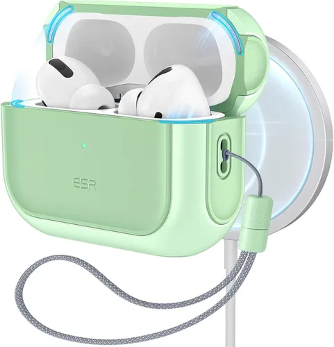 Vista 15 de ESR Funda para AirPods Pro 2, compatible con Funda de Airpods Pro de 2ª/1ª generación (2023/2022/2019), compatible con MagSafe, cubierta