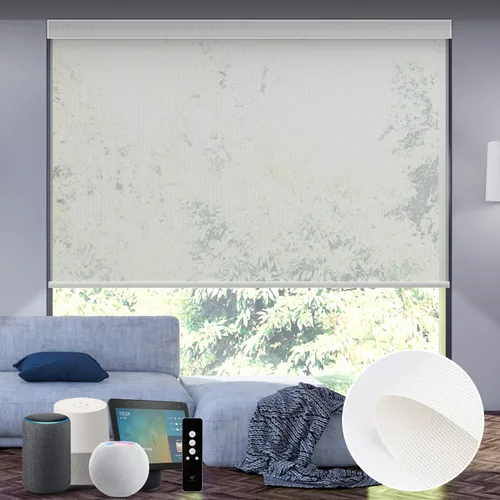 Vista 76 de SmartWings Persianas Motorizadas con Sombras para Ventana Control Remoto Funciona con Thread Apple Homekit Z-Wave Alexa 100% Blackout de Doble Cara