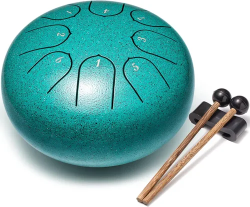 Vista 13 de Tambor de lengua de acero Lronbird de 6 pulgadas, 8 notas, estilo tambor de lluvia, regalo Calmante, relajación, meditación, educación