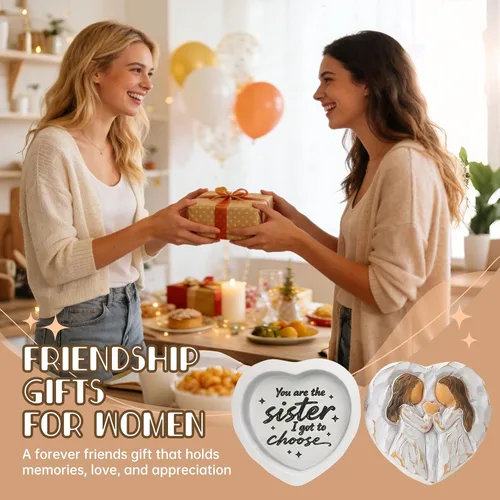 Vista 5 de Regalos para amigas, caja de recuerdo pequeña para amigas, regalos de cumpleaños para el día de la madre para amigos, You're the Sister I Got to