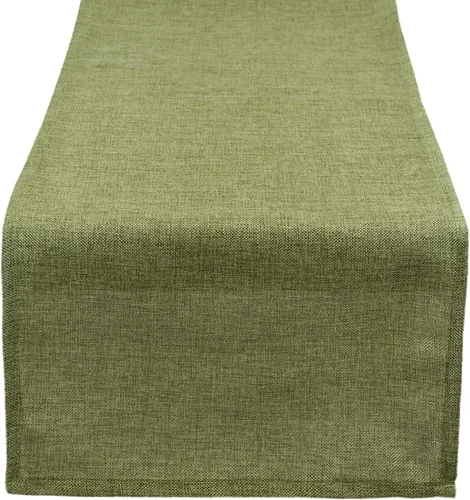 Vista 5 de Aiking Home (paquete de 1) Camino de mesa de lino sintético natural sin forro, color aguamarina, tamaño 12 x 62 pulgadas, ideal para bodas, baby