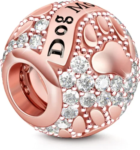 Vista 21 de GNOCE Dije de cuentas de perro para mujer, collar de plata para ella, regalo de joyería Perro Collie de 2 órdenes