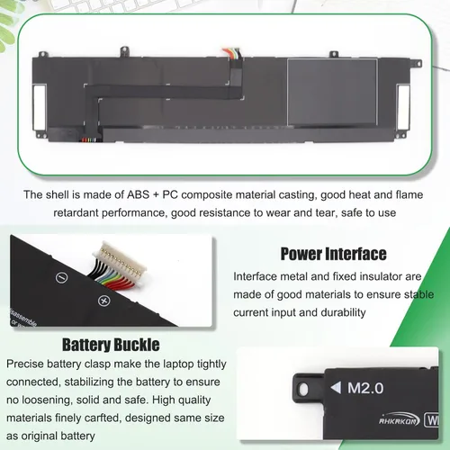 Vista 6 de WK06XL - Batería de repuesto para laptop HP Omen 16-b0xxx 16-b0000TX 16-B0047TX 16-C0xxx 16-C0167AX Omen 7 Plus 17-ck0xxx 17-CK0007NV 17T-CK100