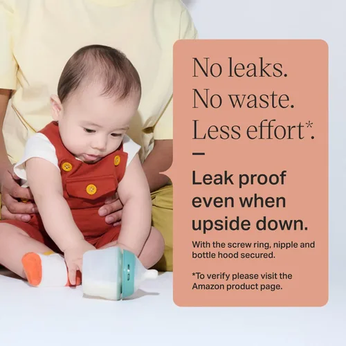 Vista 5 de Tommee Tippee Natural Start - Biberones anticólicos de silicona de 9 oz libres de BPA, para bebés de 0+ meses, silicona con sensación como la piel