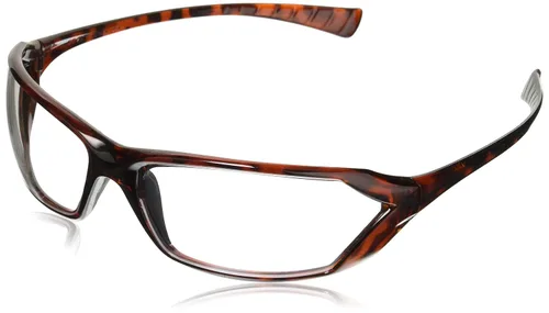 Vista 2 de Gateway Safety 23CL5M Metro Gafas de Seguridad Ultra-Elegantes para los Ojos, Lente Espejo Bronce, Marco Caramelo
