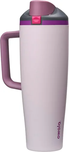 Vista 6 de Owala FreeSip - Botella de agua de acero inoxidable, 30 onzas, pastel de comida de ángel Angel Food Cake