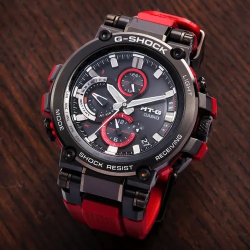 Vista 3 de Reloj Casio G-Shock MT-G Connected Red Resin Strap Limited Edition MTGB1000B-1A4 para hombre