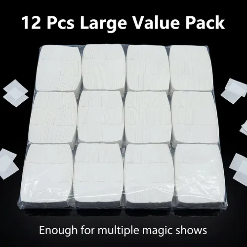 Vista 5 de Magic Snow Paper (paquete de 4, blanco) - Escamas instantáneas con efecto de ventisca para espectáculos mágicos y fiestas de Navidad Accesorio
