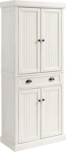 Vista 14 de Crosley Furniture Seaside - Gabinete de cocina y despensa Negro (Distressed Black)