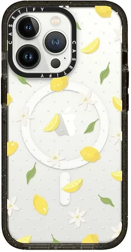 Vista 366 de CASETiFY Funda Impact para iPhone 13 [Protección contra caídas de grado militar 4X de 8.2 pies/Compatible con Magsafe] - #1 Mom - Transparente