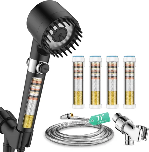 Vista 14 de Filtered Shower Head with Handheld 4PCS Filters ShowerHead