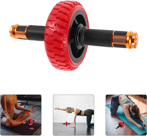 Vista 9 de Kisangel Rueda de rodillo abdominal para ejercicio abdominal Entrenador de fuerza central multifuncional con mecanismo de resistencia estable