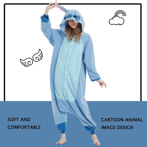 Vista 5 de SWEETXIN Pijama unisex para adultos y niños, para Halloween, Navidad, ropa de dormir, traje de cosplay para mujeres y hombres