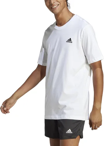 Vista 5 de Adidas Camiseta con logotipo pequeño bordado para hombre Essentials