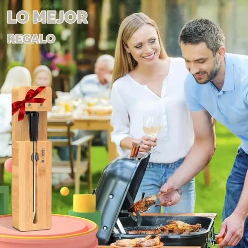 Vista 6 de Termómetro Inalámbrico para Carne con Alertas en Tiempo Real - Sonda Bluetooth Inteligente para Barbacoa, Parrilla, Horno, Ahumador - Bluetooth