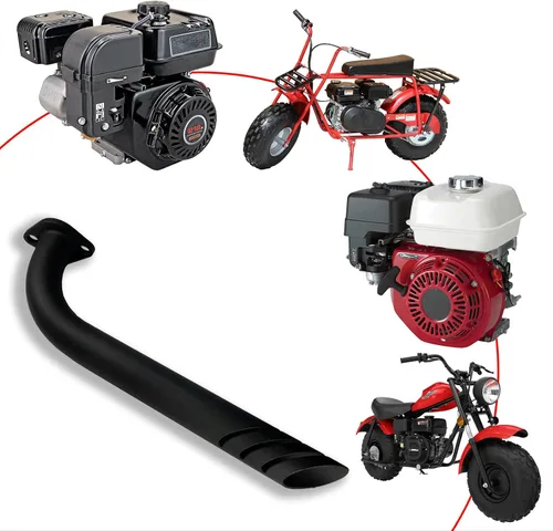 Vista 2 de JMCHstore Kit de tubería Exhuast para Coleman CT200U BT200X KT196, Predator 212 Baja MB200 Doodlebug Mini Bike, Axis M200 212CC, Hisun 196cc Monster