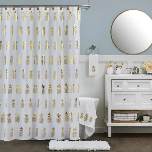 Vista 5 de SKL Home by Saturday Knight Ltd. - Toalla de baño dorada con piña, color blanco, pequeño