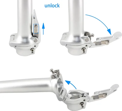 Vista 2 de Vástago retráctil de aluminio plegable para bicicleta plegable, E-Bike plegable
