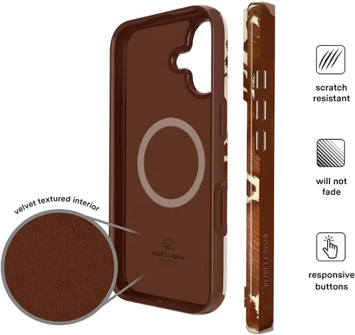 Vista 1213 de VELVET CAVIAR Funda para iPhone 15, compatible con MagSafe, probada contra caídas de 10 pies, fundas protectoras de diseño, leopardo color rosa