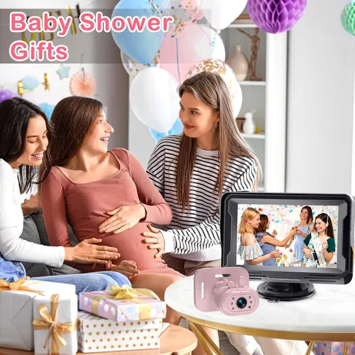 Vista 6 de AMTIFO Cámara de coche para bebés para niñas: Cámara de asiento trasero HD 1080P con visión nocturna IR - Instalación Plug & Play Monitor de 4.3