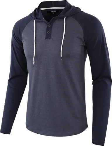 Vista 3 de Camiseta deportiva casual con capucha para hombre, playera, sudadera.