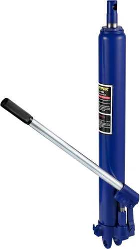 Vista 11 de VEVOR Gato hidráulico de brazo largo, con bomba de pistón individual y base de horquilla, recogedor manual de cereza con mango, para grúas