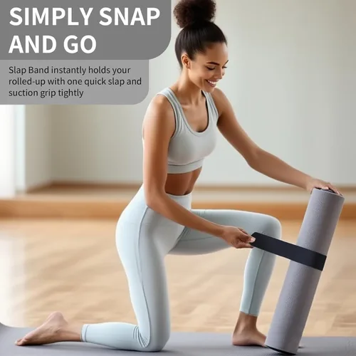 Vista 2 de Yoga Mat Carrier Strap, Adjustable Thick Straps Sling for Carrying Large Mats, Stretching Band