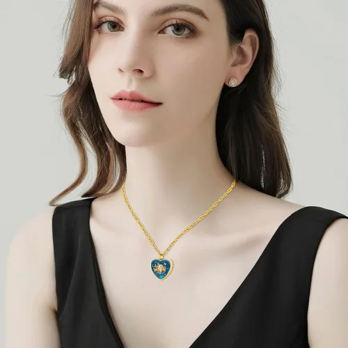 Vista 6 de XIUDA Collar de urna con foto personalizada para cenizas, collar de cenizas con foto personalizada, joyería de cremación para mujeres, collar