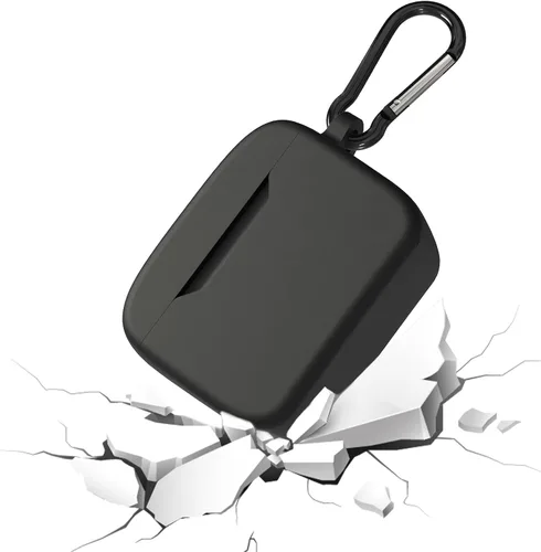 Vista 2 de Geekria Funda de silicona compatible con auriculares Edifier TWS5 PRO True Wireless, cubierta protectora para auriculares con gancho para llavero