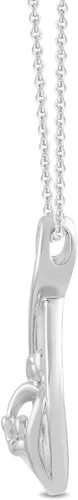 Vista 2 de Collar con colgante Family Infinity de plata fina de 18 pulgadas