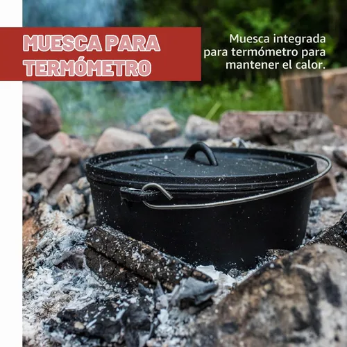 Vista 5 de Camp Chef Horno holandés de hierro fundido de 10 pulgadas, pre-sazonado