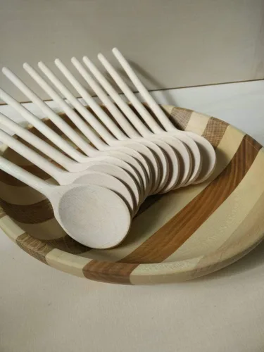 Vista 3 de Mr.Woodware - Cucharas de madera de 10 pulgadas para cocinar, juego de 3 cucharas de madera de mango largo para mezclar, agitar, degustar