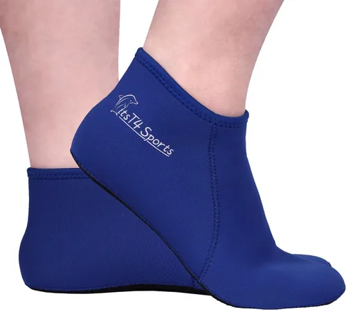 Vista 6 de FitsT4 Sports Calcetines de agua de neopreno de 0.118 in con aleta de esnórquel antideslizante para hombres y mujeres