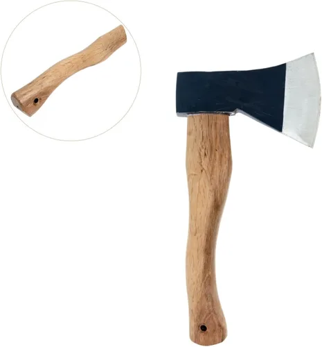 Vista 6 de Housoutil Accesorios de camping, mango de madera, mango de madera, hacha de lanzamiento, mango de hacha de hacha, mango de repuesto de madera