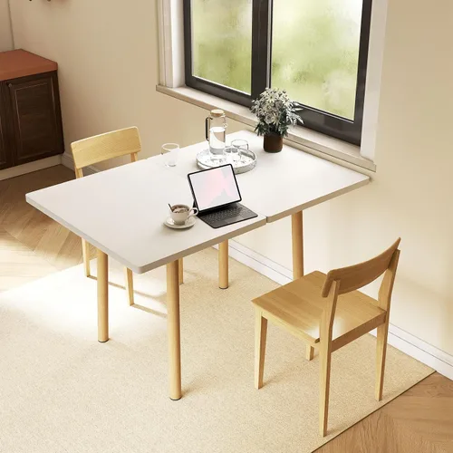 Vista 5 de 47" personas giratorias plegables de madera de la tabla de comedor de la mesa de comedor de la cocina 4-6