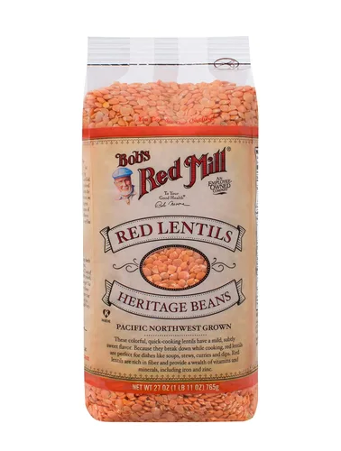 Vista 3 de Bob's Red Mill Frijoles de lentejas rojas, 27 onzas (paquete de 4)