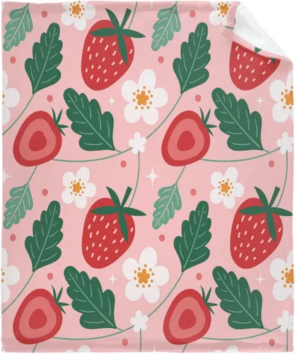 Vista 9 de Darani Manta de franela ligera de fruta de plátano, súper suave y acogedora, cálida y ligera, manta de franela suave de 60 x 50 pulgadas