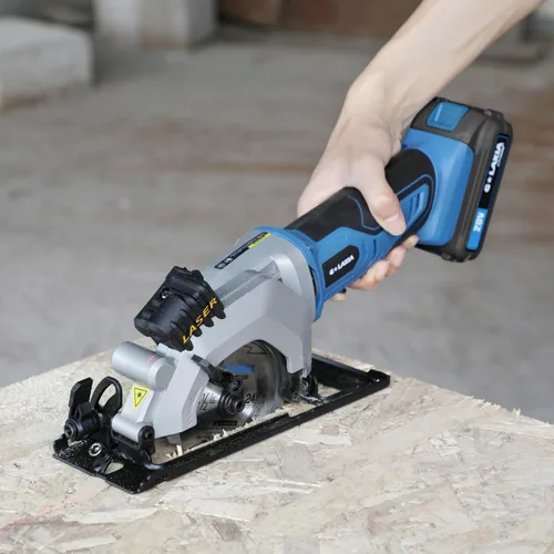 Vista 6 de Mini sierra circular inalámbrica de 20 V, 2.0 Ah, sierra compacta con guía láser